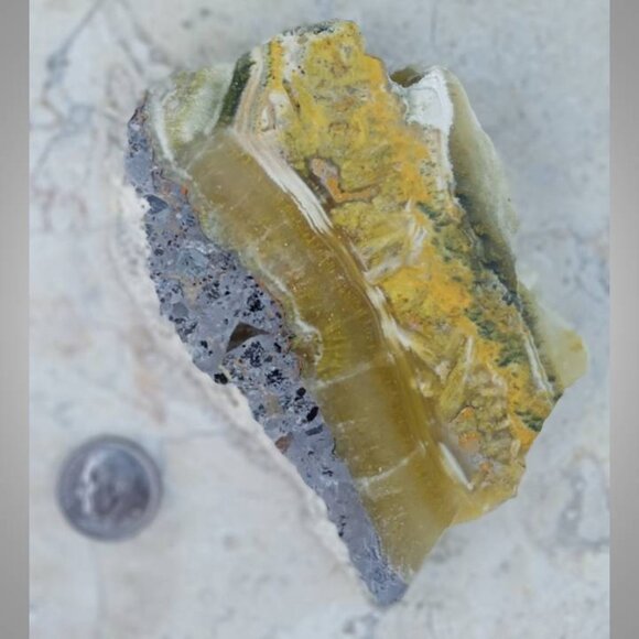 Bumble Bee Jasper crystal slab 4 strength courage abundance happiness - Picture 2 of 5